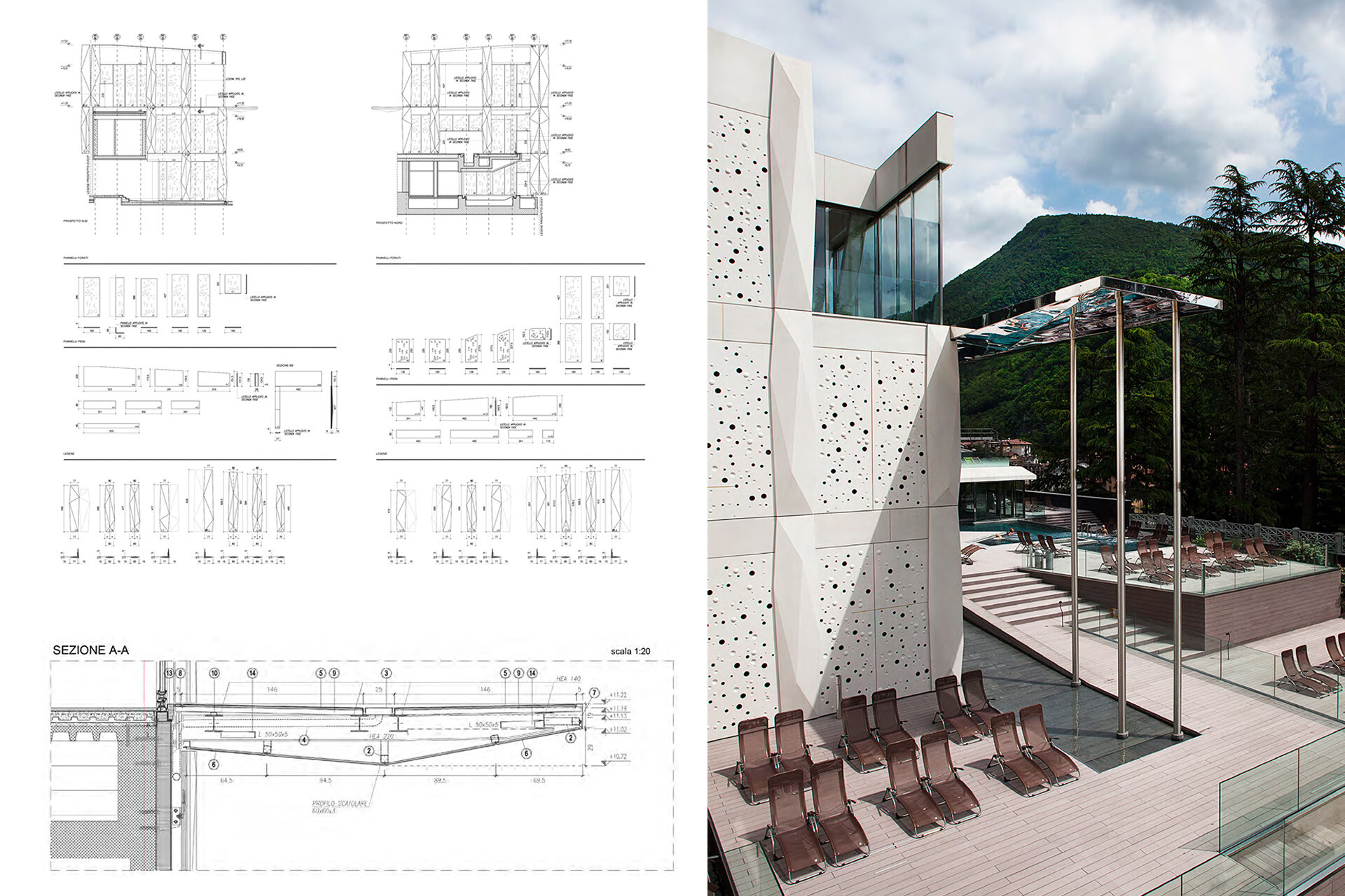 Facade design engineering by SCE Project San pellegrino Dettagli