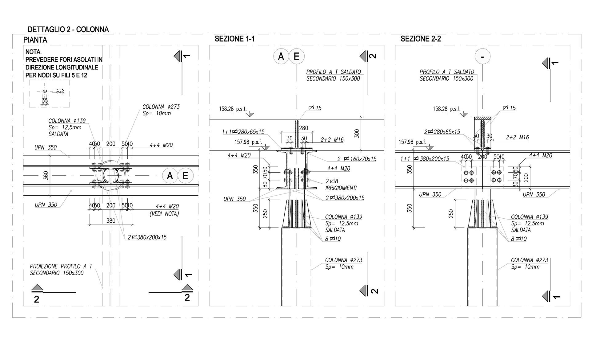 SCE Project_Dettaglio Colonne Copertura falck stazione sesto esecutivo